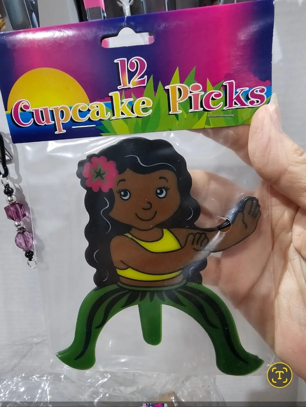 Hawaiian Cupcake Toppers 12 Count Vintage 2000's NOS Oriental Trading Co. NWT